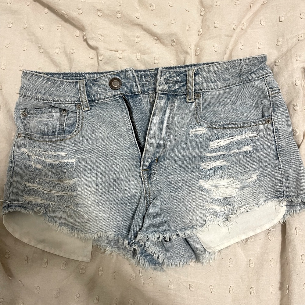 American eagle high waisted denim shorts